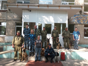 Выездная тренировка собак Кинологического центра ФТС России в СП № 8