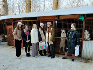Cтуденты-волонтёры посетили собачий приют БФ «Шанс»