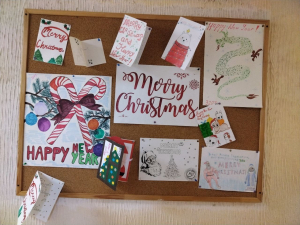 Выставка новогодних и рождественских открыток на английском языке